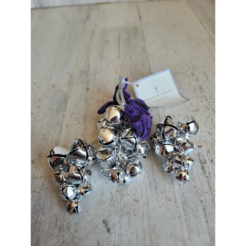 Pottery Barn RARE jingle Bell Garland Xmas metal home decor hanging